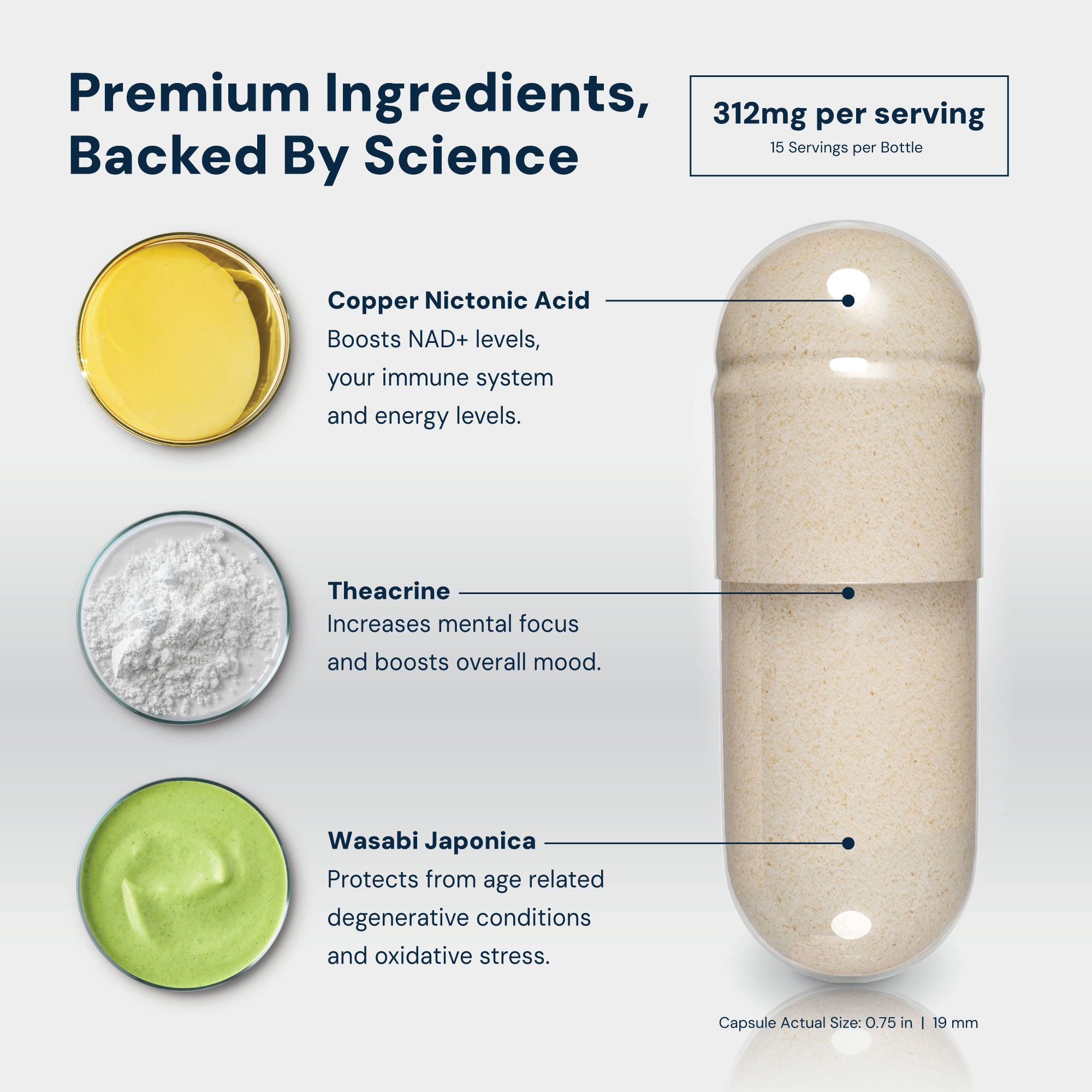 NAD3® 30 • Un suplemento dietético totalmente natural NAD+ Booster® (suministro para 15 días)
