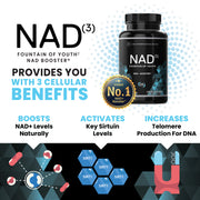 NAD3® 240 • An All Natural NAD+ Booster™ (4 Month Supply)