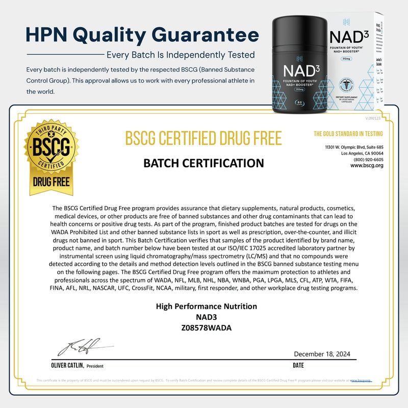 NAD3® 60 • An All Natural NAD+ Booster® Dietary Supplement (1 Month Supply)