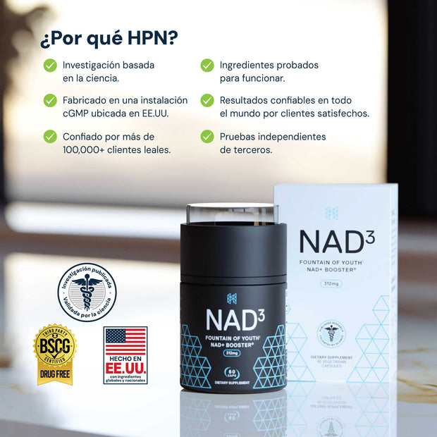 NAD3® 60 • An All Natural NAD+ Booster® Dietary Supplement (1 Month Supply)