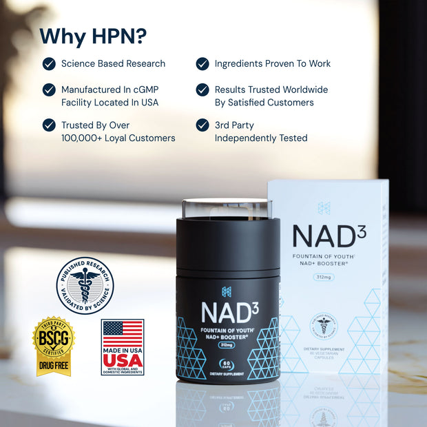 NAD3® 60 • An All Natural NAD+ Booster™ (1 Month Supply)