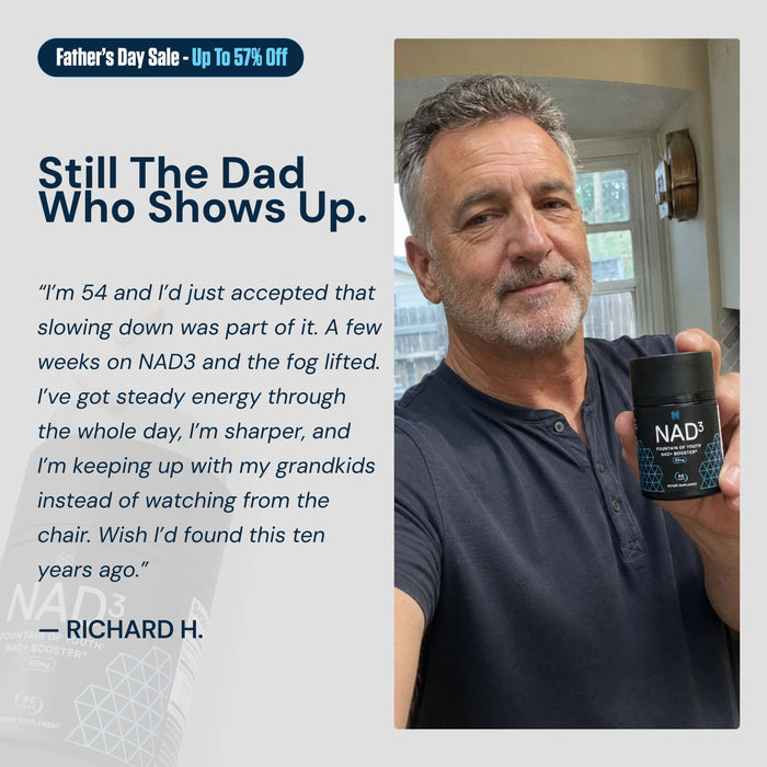 NAD3® 30 • Un suplemento dietético totalmente natural NAD+ Booster® (suministro para 15 días)